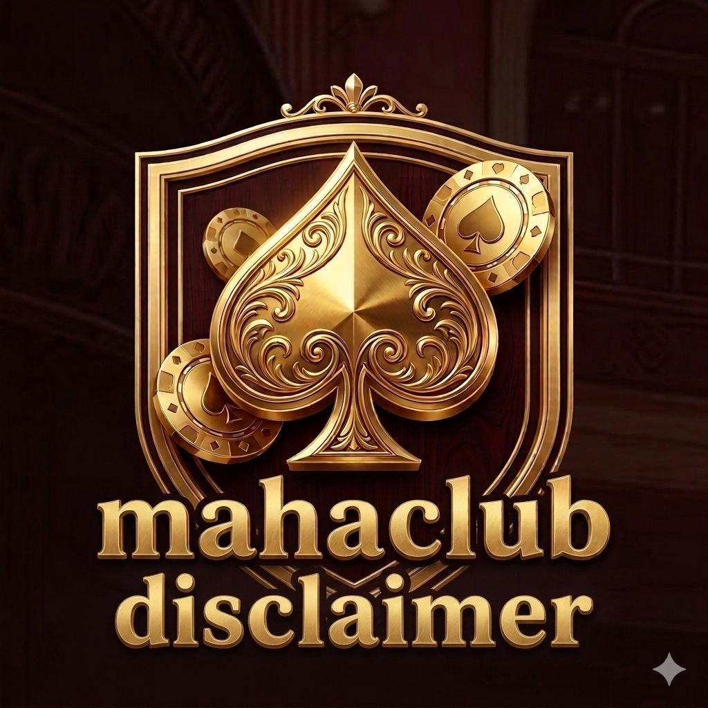 Mahaclub Game disclaimer image showing legal terms, user responsibility, and 18 plus gaming warning