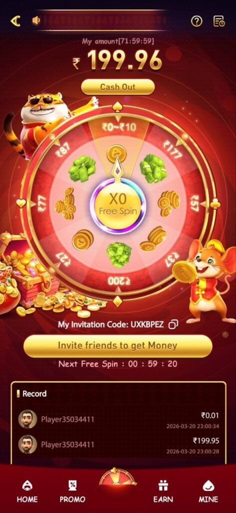 mahaclub game spin wheel free spin bonus real money earning app india